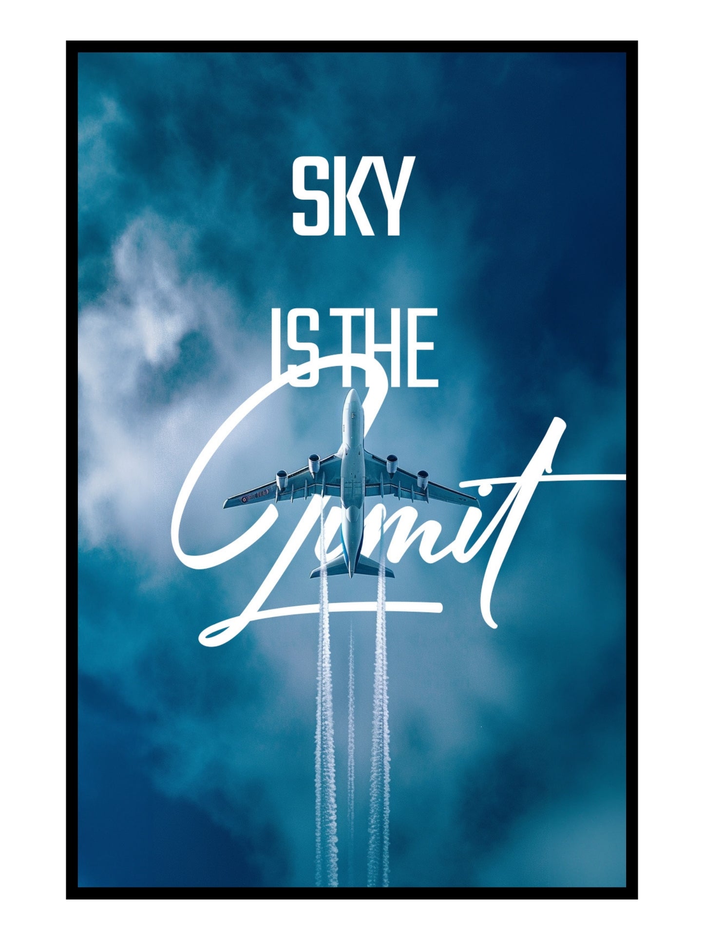 „Sky is the Limit“ Motivationsposter ✈