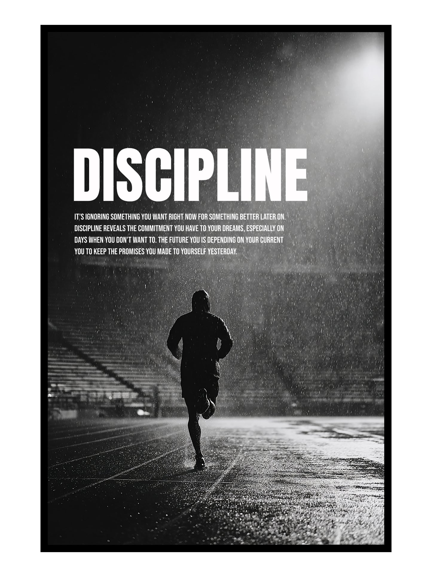 Discipline Poster – Motivation & Durchhaltevermögen für Sport, Büro & Alltag