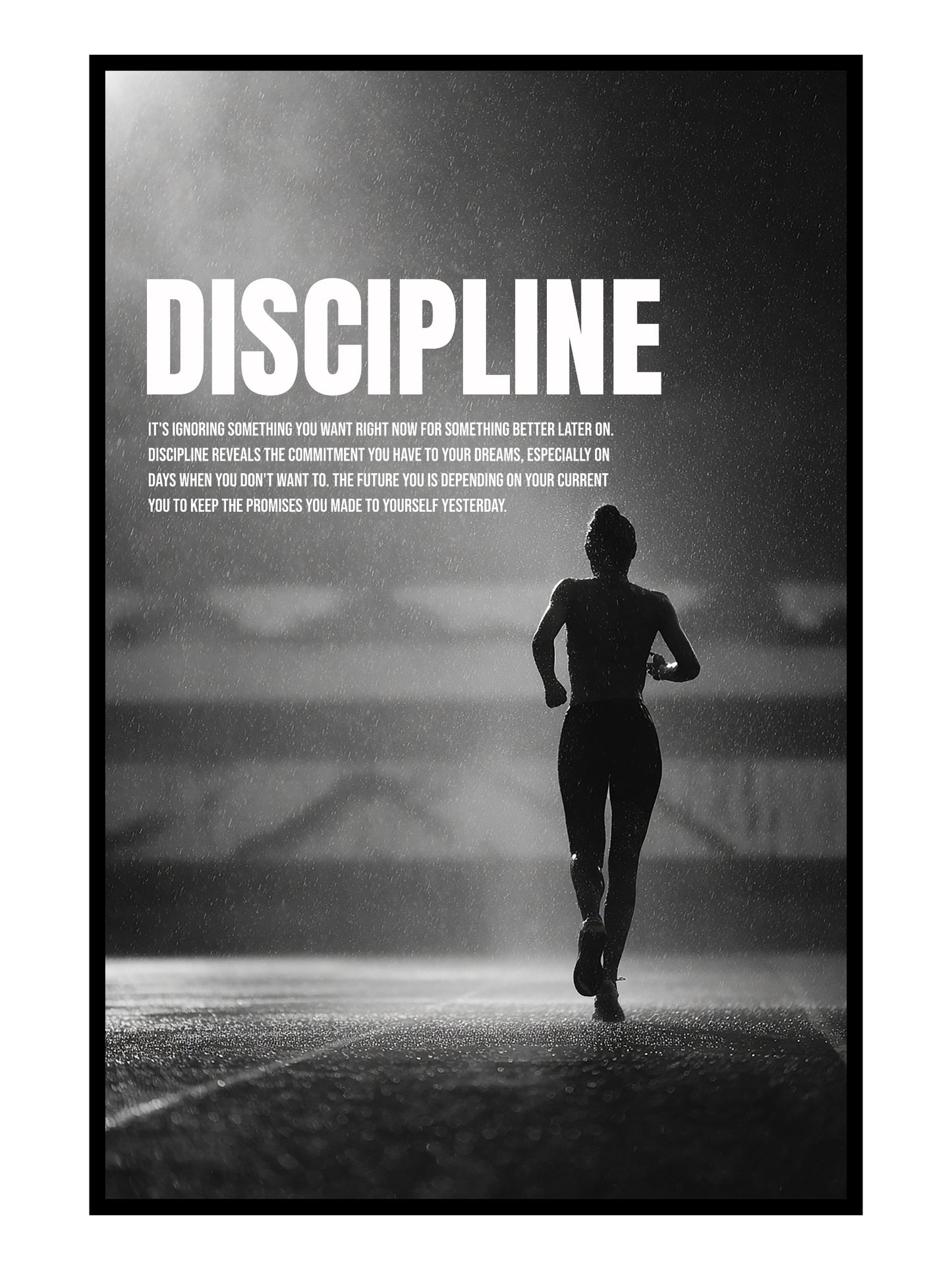 Discipline Poster – Motivation für Frauen im Sport & Alltag | Canvart Studios