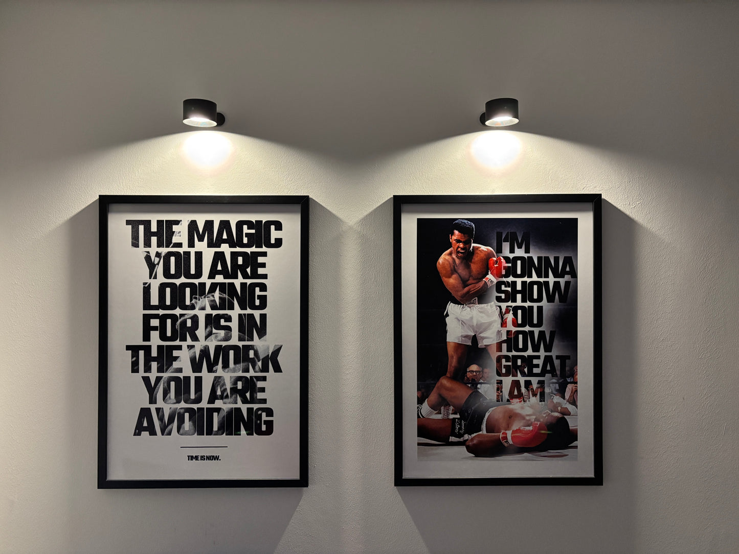 Motivationsposter "Time is now.", Motivationsbild Gym, Anti-Reflex Rahmen, Antireflex Bilderrahmen, Fitness Motivation, Gym motivation, business motivations, poster, wandposter