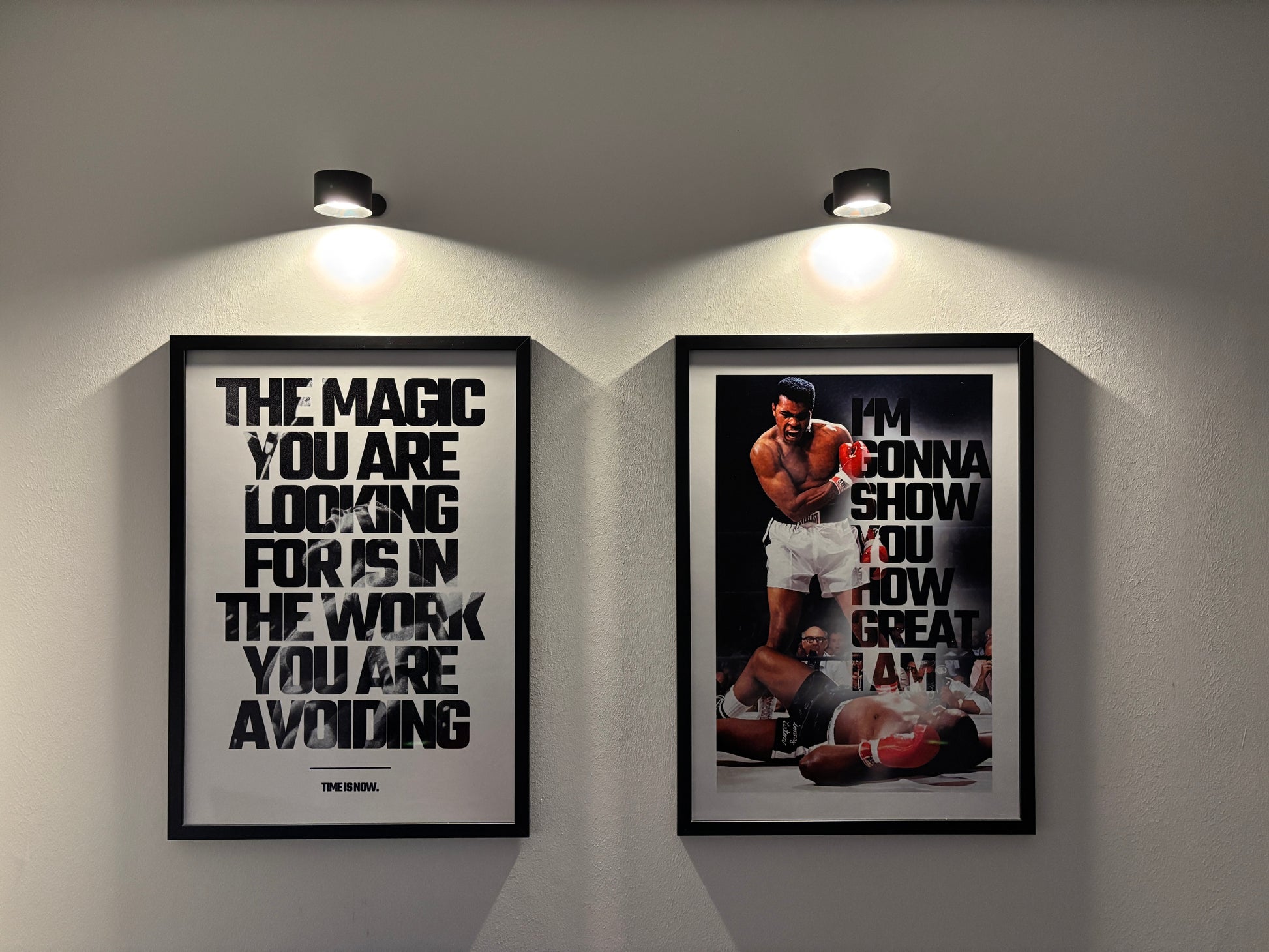 Motivationsposter "Time is now.", Motivationsbild Gym, Anti-Reflex Rahmen, Antireflex Bilderrahmen, Fitness Motivation, Gym motivation, business motivations, poster, wandposter