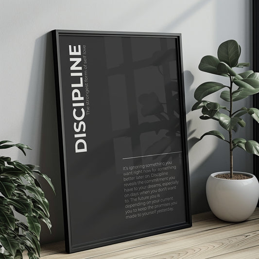 "Discipline II" Motivationsposter | Gym | Business