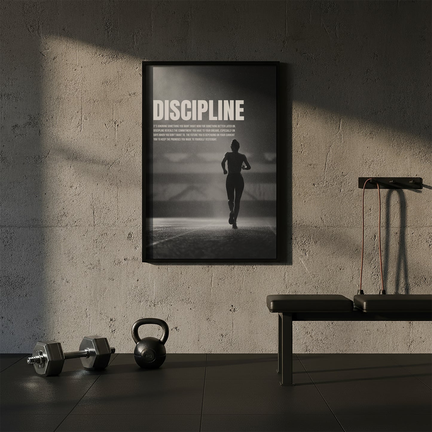 Discipline Poster – Motivation für Frauen im Sport & Alltag | Canvart Studios