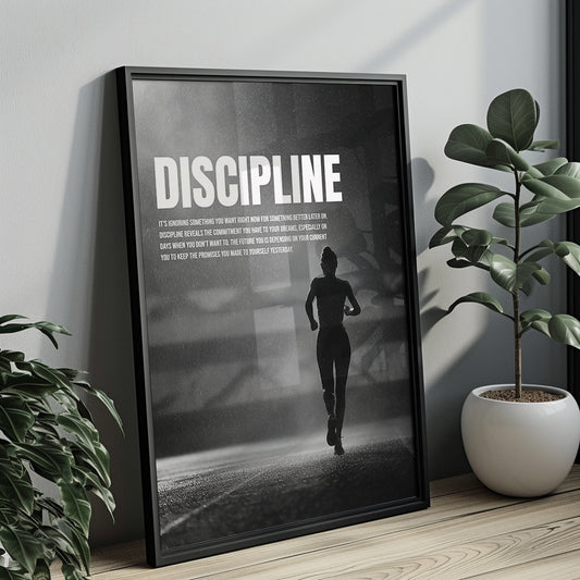 Discipline Poster – Motivation für Frauen im Sport & Alltag | Canvart Studios