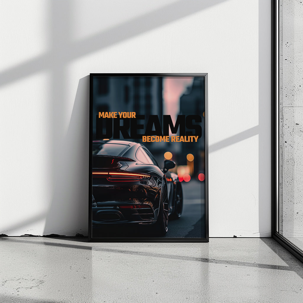 Motivationsposter Auto, Auto Motivation, Business Motivation, Poster Motivation, Porsche Poster, Leinwand Motivation
