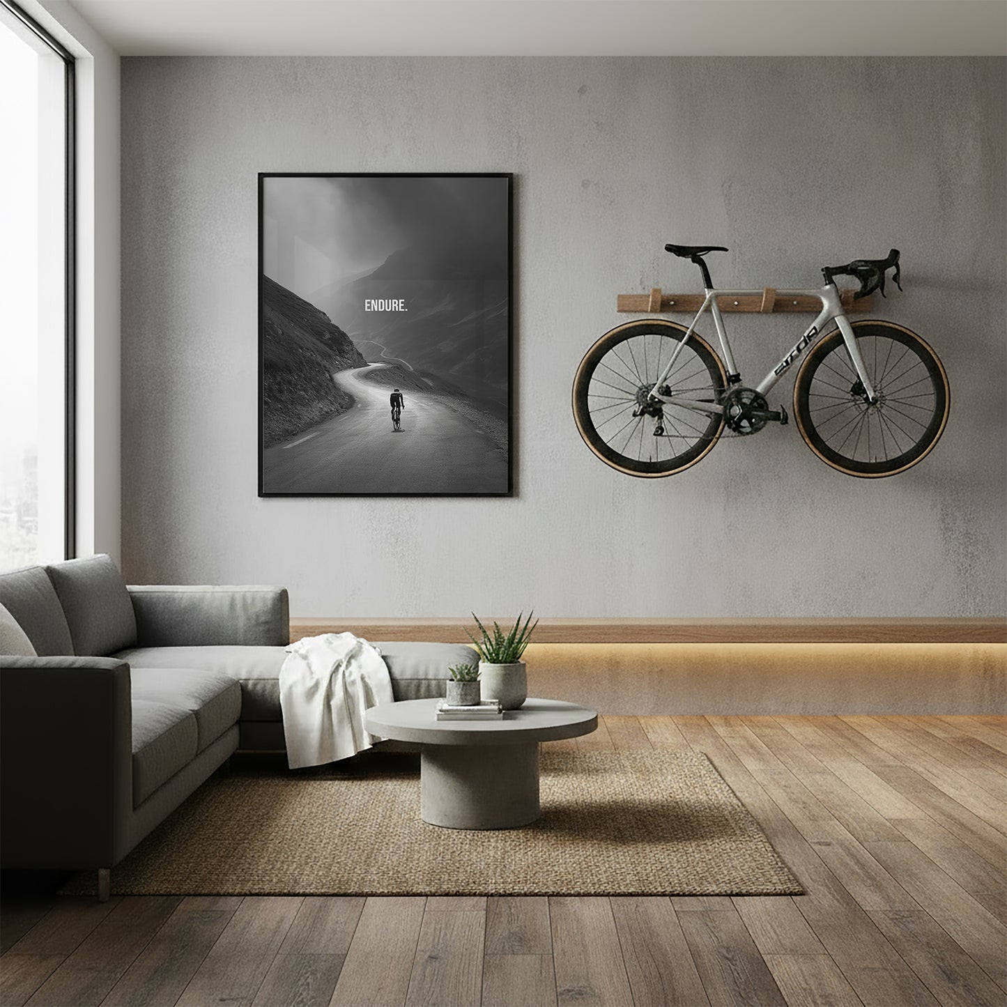 "Endure." Motivationsposter für Radfahrer