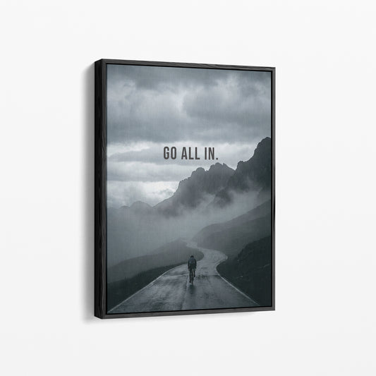Go All In. – Rennrad Motivationsposter | canvArt