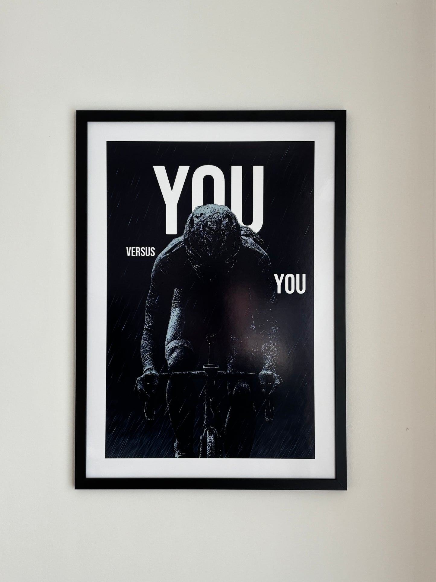Anti-Reflex Holzrahmen Leinwand "You vs. You"