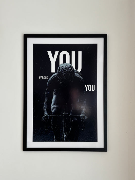 Anti-Reflex Holzrahmen Leinwand "You vs. You"