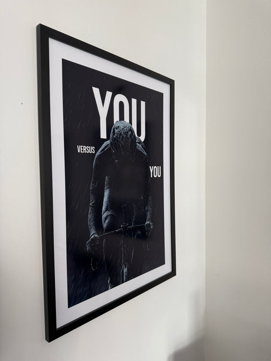 Anti-Reflex Holzrahmen Leinwand "You vs. You"
