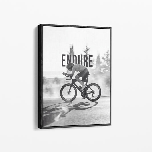 Endure II – Rennrad Wandbild | Time Trial Motivationsposter