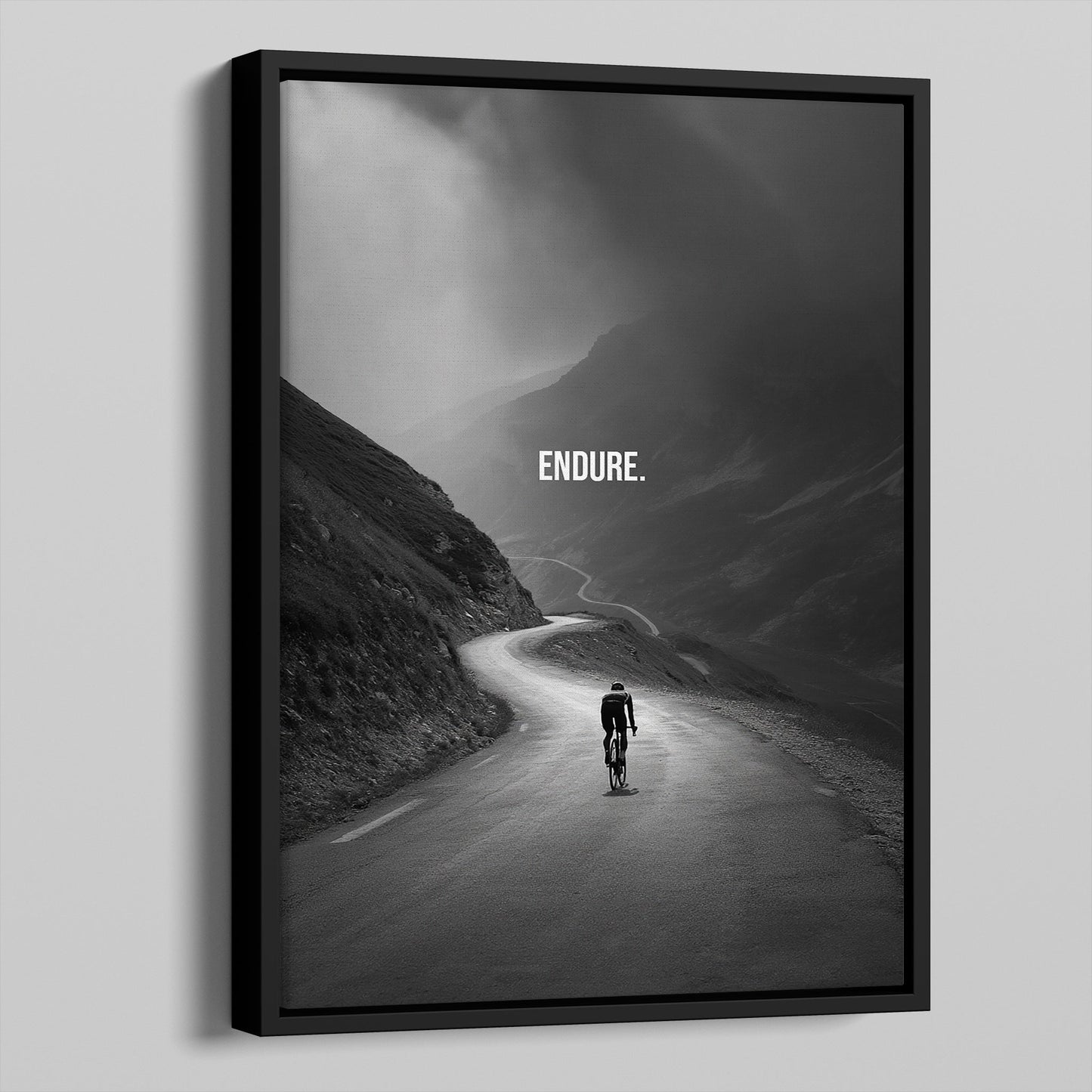 "Endure." Motivationsposter für Radfahrer