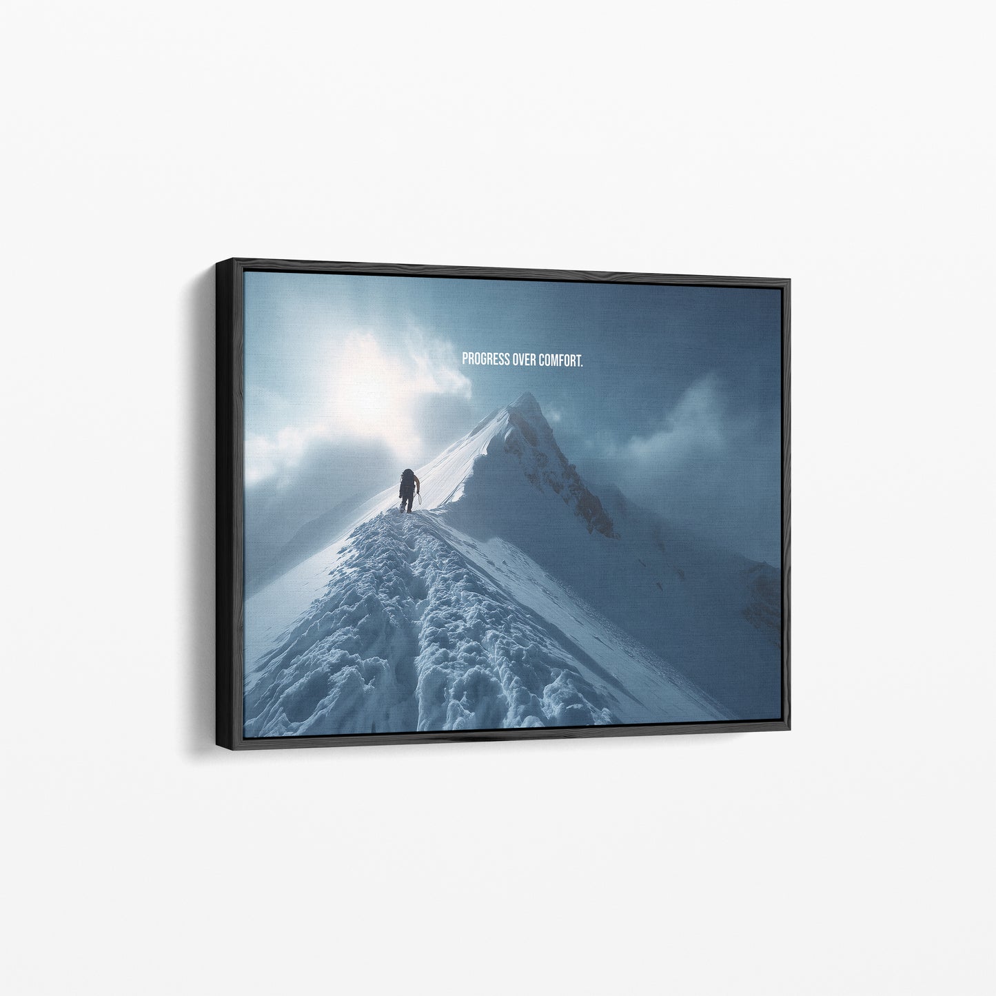 "Progress Over Comfort" Motivationsposter für Ausdauer und Ziele