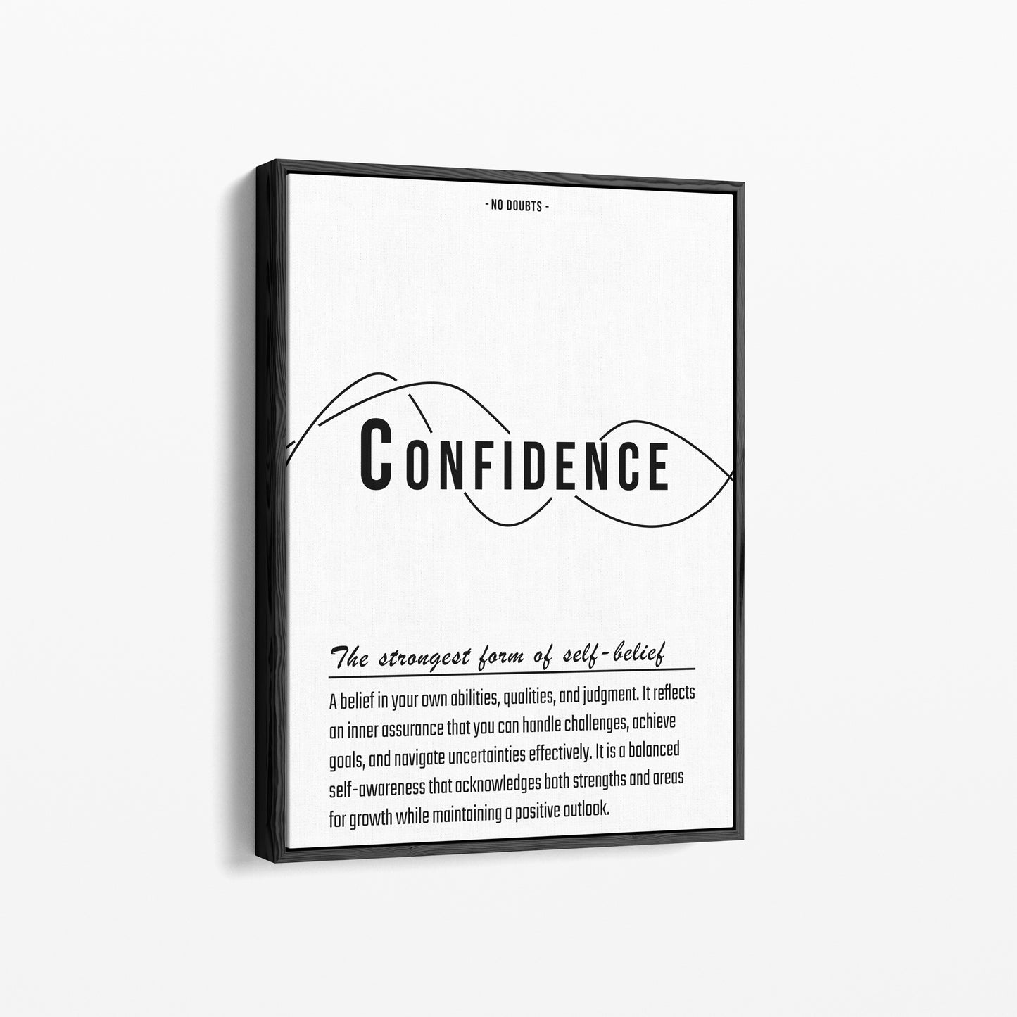 Text & Zitat Poster "Confidence" (weiß)