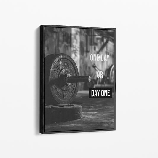 One Day or Day One – Gym Motivationsposter | canvArt