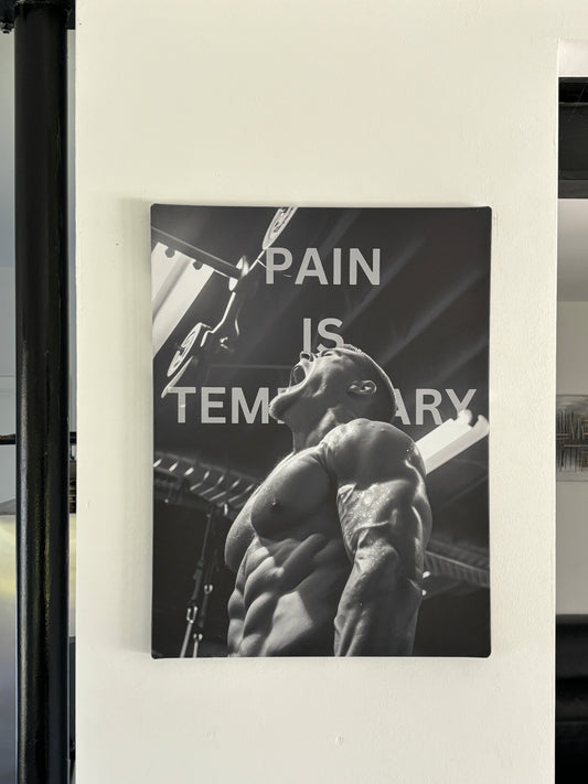 Gym Motivation, Motivationsleinwand, Fitness Motivation, Pain is Temporary, canvartstudios Motivation, Fitnessstudio Leinwand, Leinwand Motivation