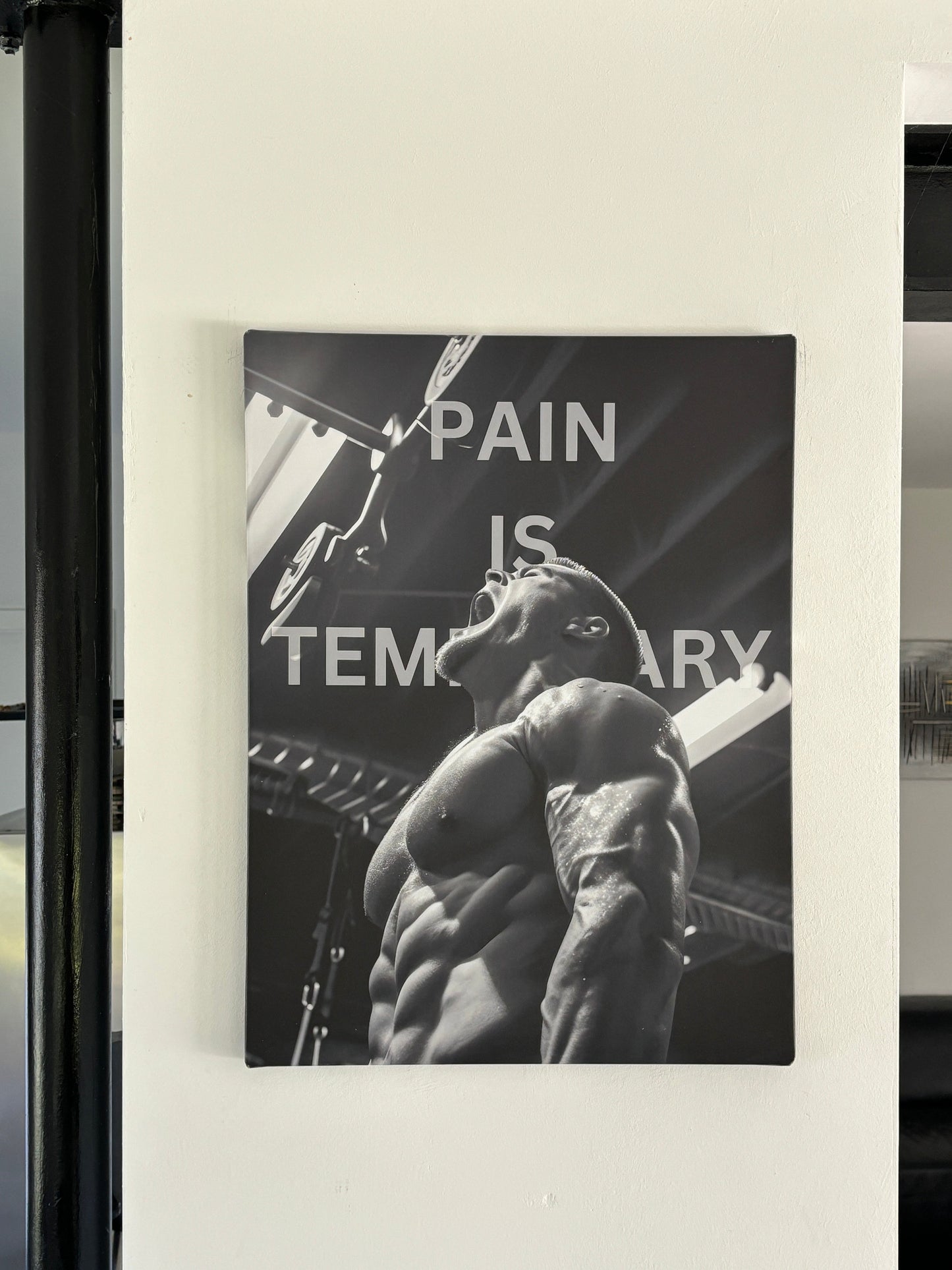 "Pain is Temporary" Motivationsposter Gym
