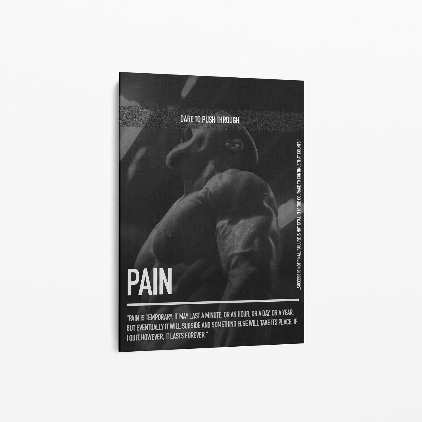 "Pain is Temporary II" Fitness Motivationsposter