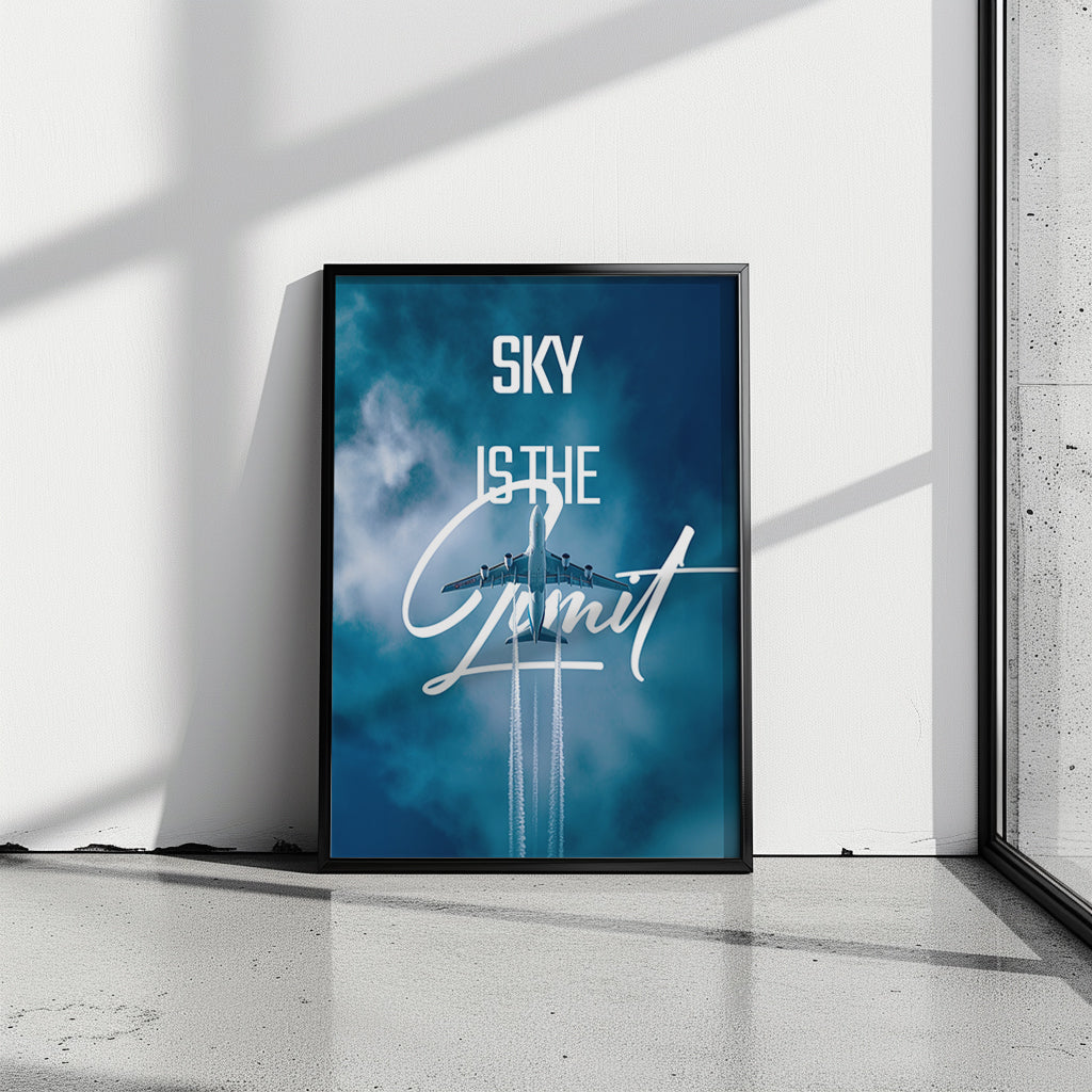 „Sky is the Limit“ Motivationsposter ✈