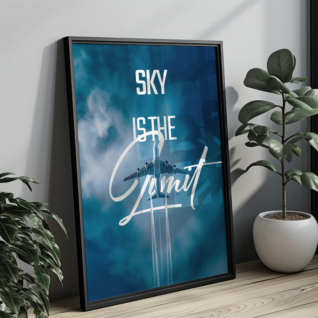 „Sky is the Limit“ Motivationsposter ✈