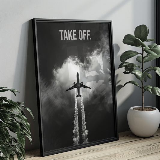 "Take Off." Motivationsposter für Athleten