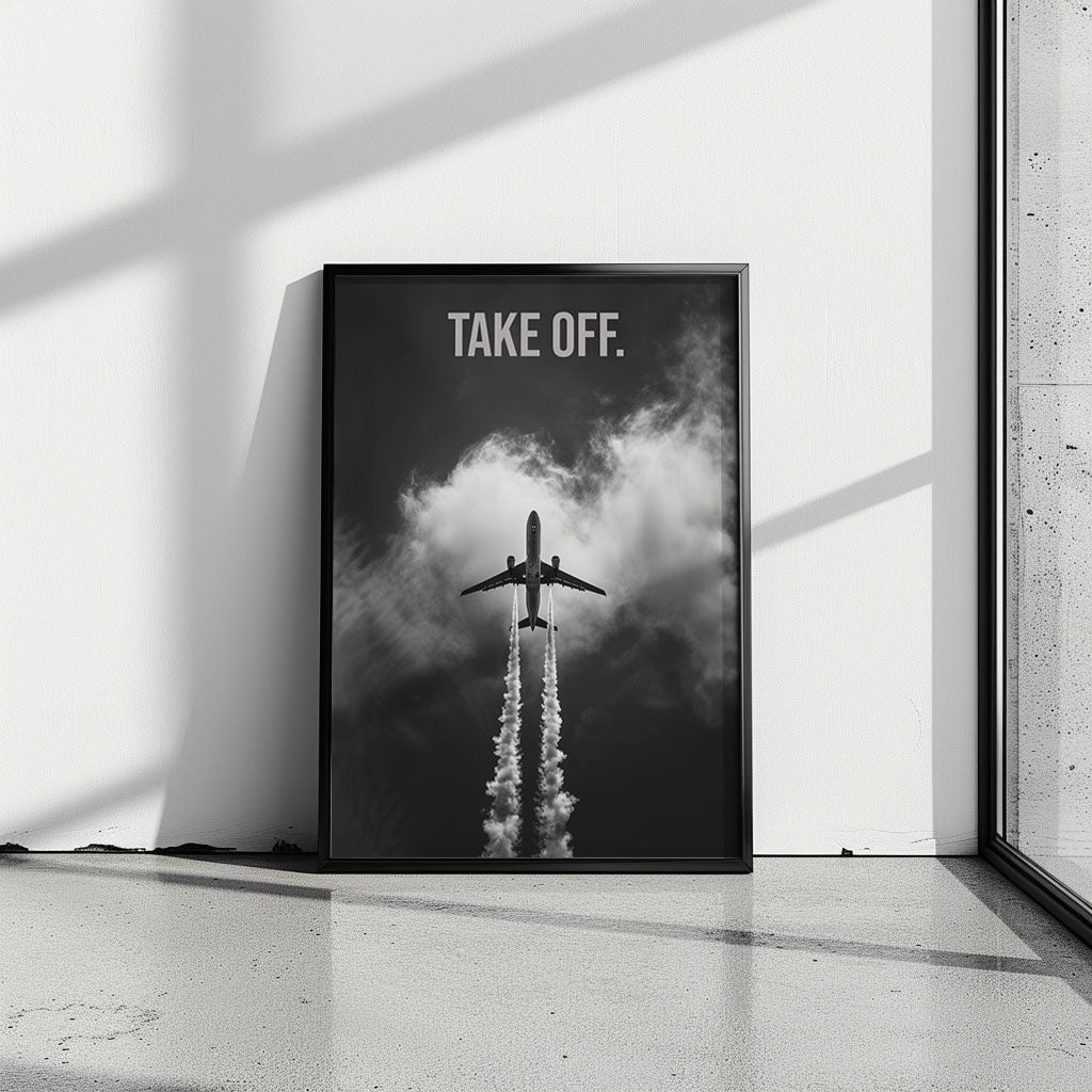"Take Off." Motivationsposter für Athleten