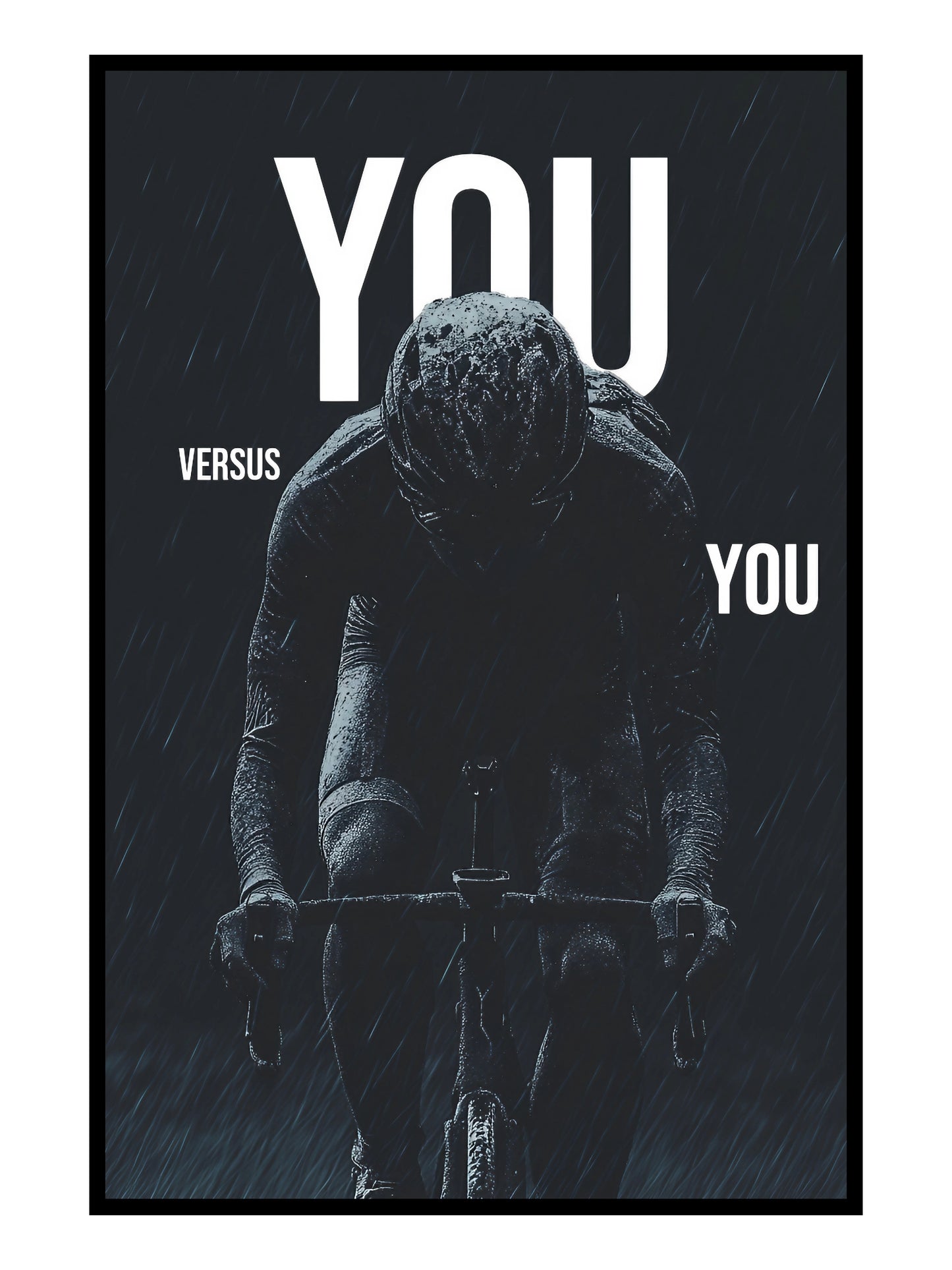 "You vs You“ – Motivationsposter Rennrad | Wandbild Motivation für Radsportler