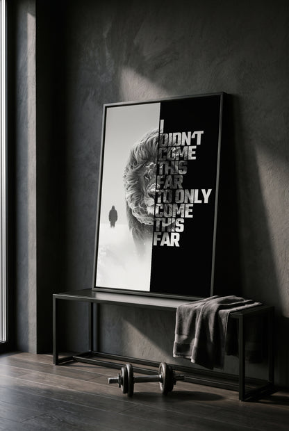 "No mediocrity" Motivationsposter Löwe