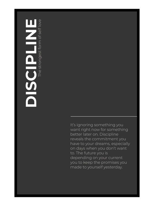 "Discipline II" Motivationsposter | Gym | Business
