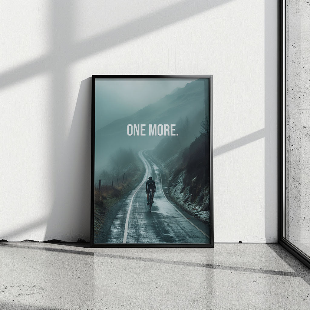 One More. – Rennrad Poster für Radsportler
