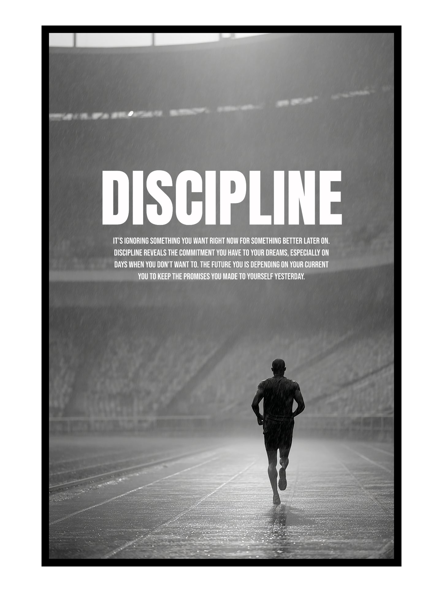 Motivationsposter „Discipline“ – Stärke durch Ausdauer & Selbstbeherrschung