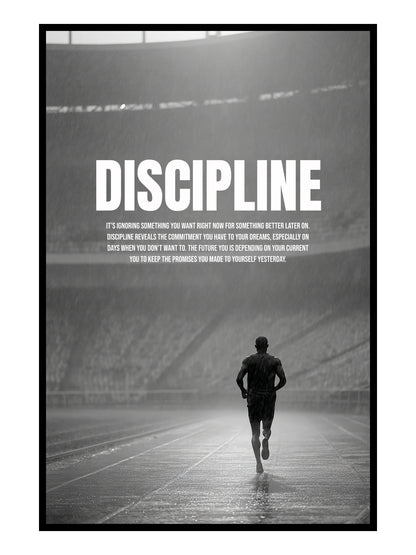 Motivationsposter „Discipline“ – Stärke durch Ausdauer & Selbstbeherrschung