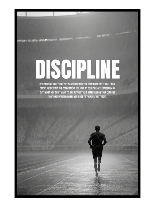 Motivationsposter „Discipline“ – Stärke durch Ausdauer & Selbstbeherrschung