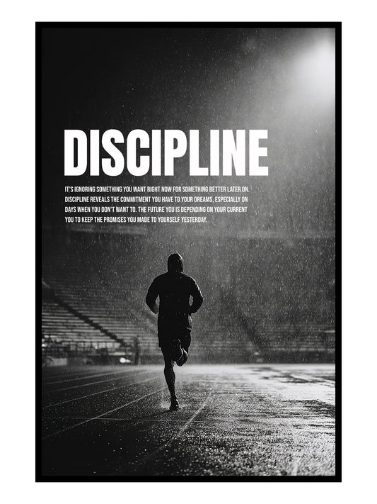 Discipline Poster – Motivation & Durchhaltevermögen für Sport, Büro & Alltag