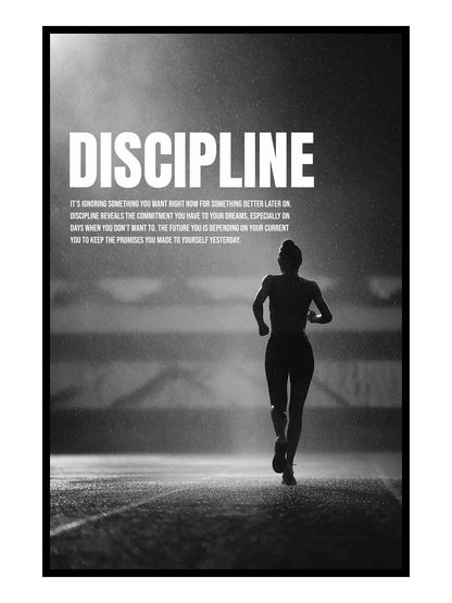 Discipline Poster – Motivation für Frauen im Sport & Alltag | Canvart Studios