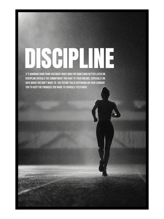 Discipline Poster – Motivation für Frauen im Sport & Alltag | Canvart Studios
