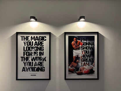 Motivationsposter "Time is now.", Motivationsbild Gym, Anti-Reflex Rahmen, Antireflex Bilderrahmen, Fitness Motivation, Gym motivation, business motivations, poster, wandposter