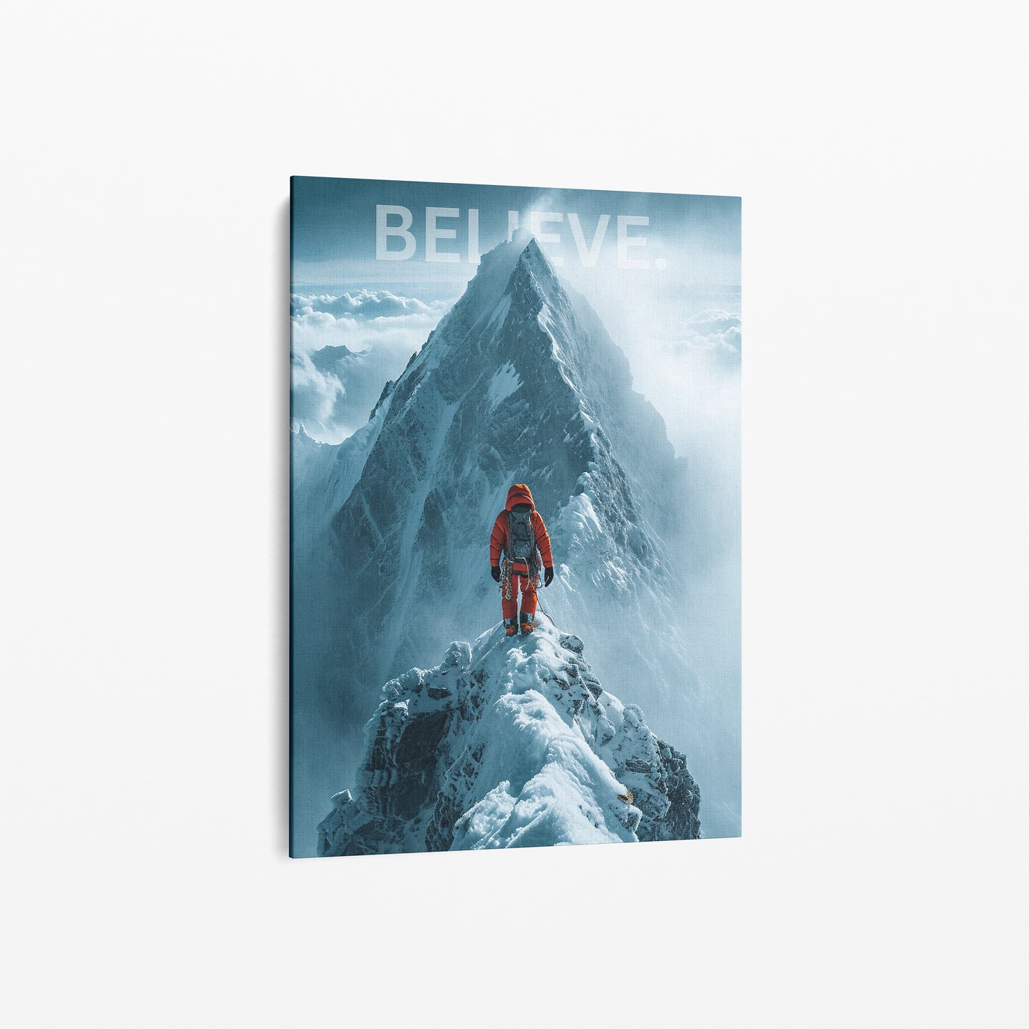 "Believe." Bergsteiger & Abenteuer Motivation