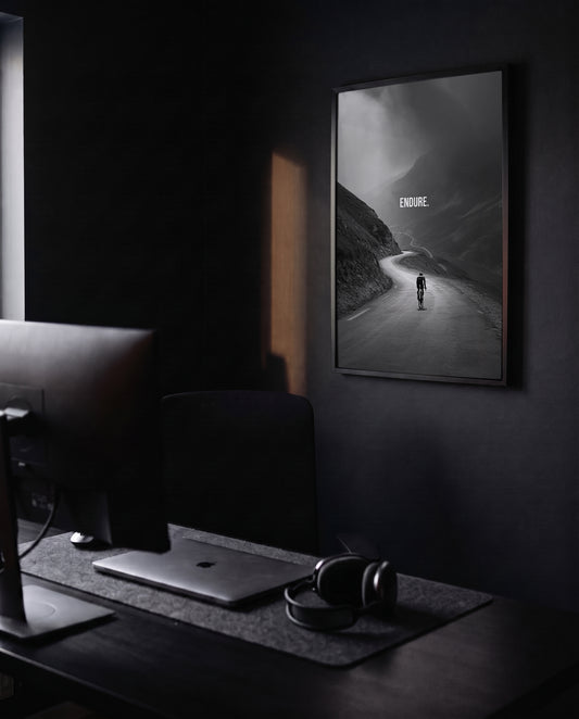 Endure – Motivationsposter Rennrad Ausdauer | canvArt
