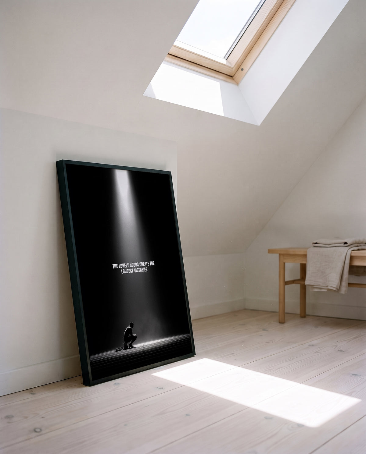 The Lonely Hours Create the Loudest Victories – Motivationsposter Sport & Erfolg
