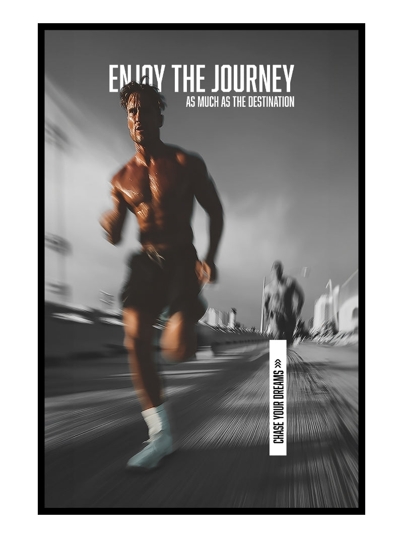 "Enjoy the Journey" Motivationsposter für Läufer