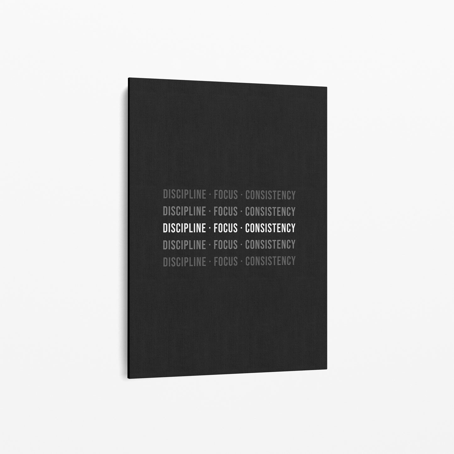 Typo Poster – Discipline · Focus · Consistency
