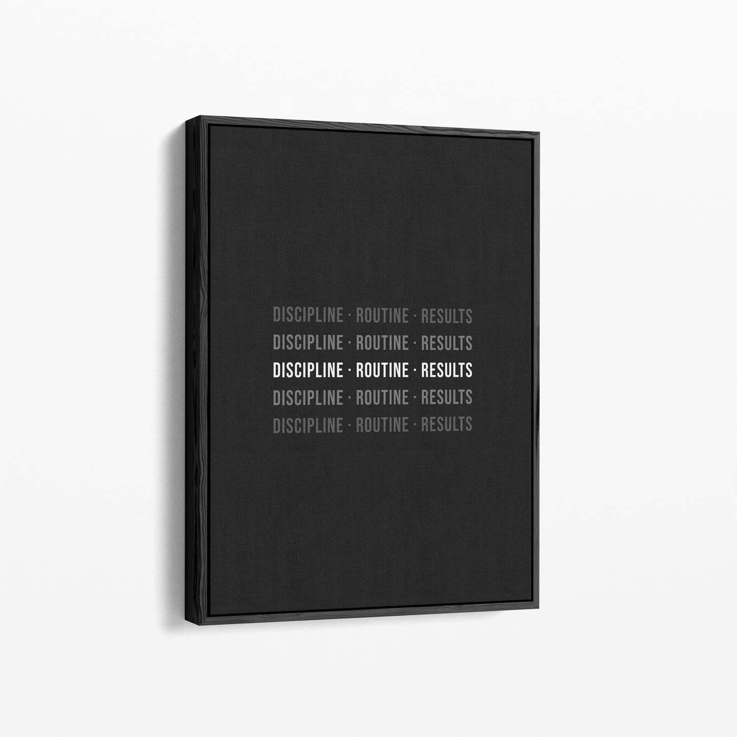 Typo Poster – DISCIPLINE · ROUTINE · RESULTS