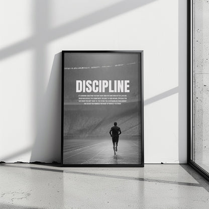 Motivationsposter „Discipline“ – Stärke durch Ausdauer & Selbstbeherrschung