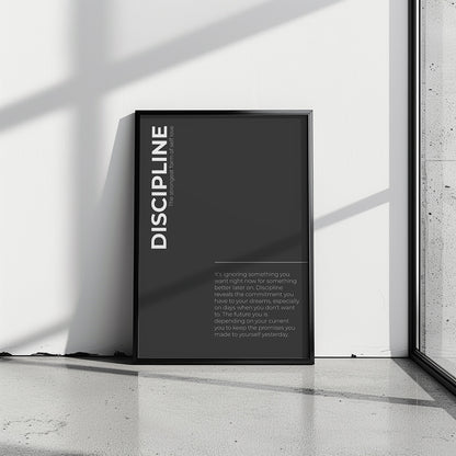 "Discipline II" Motivationsposter | Gym | Business