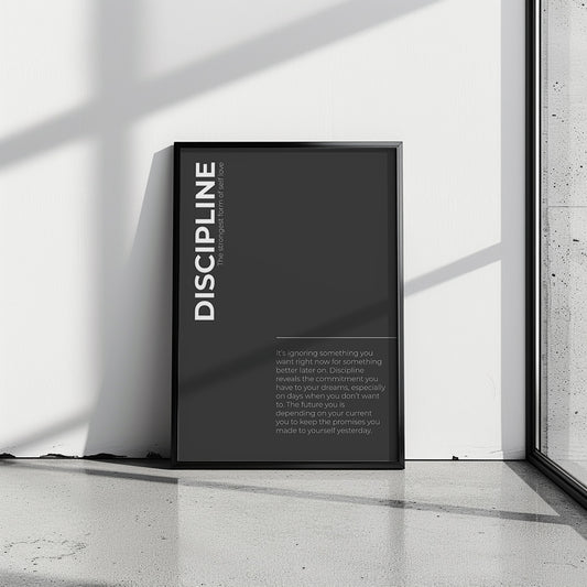 "Discipline II" Motivationsposter | Gym | Business