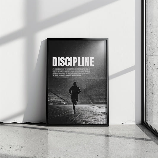 Discipline Poster – Motivation & Durchhaltevermögen für Sport, Büro & Alltag