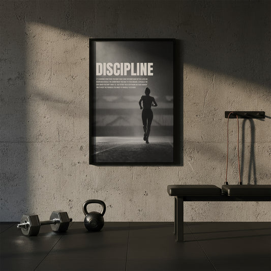 Discipline Poster – Motivation für Frauen im Sport & Alltag | Canvart Studios