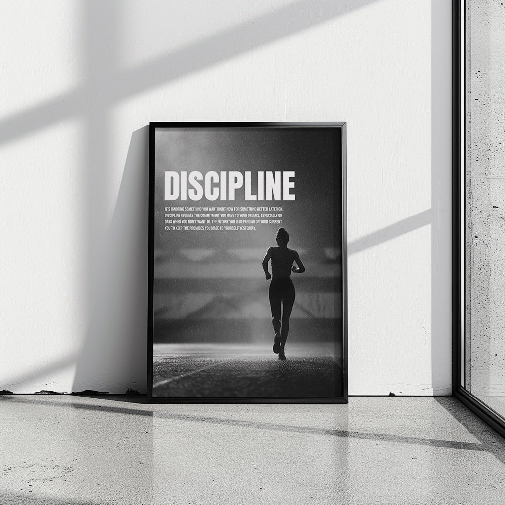 Discipline Poster – Motivation für Frauen im Sport & Alltag | Canvart Studios