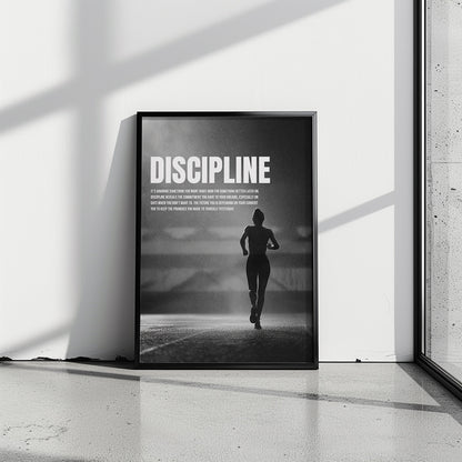 Discipline Poster – Motivation für Frauen im Sport & Alltag | Canvart Studios